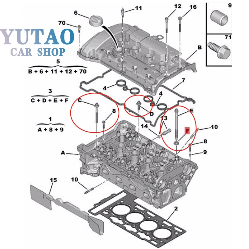 Двигатель для Peugeot 207CC 3008 308CC 308SW RCZ Citroen C4 DS 1 6 T фонарь 0204C1 1612120780 Shenlong оригинальная