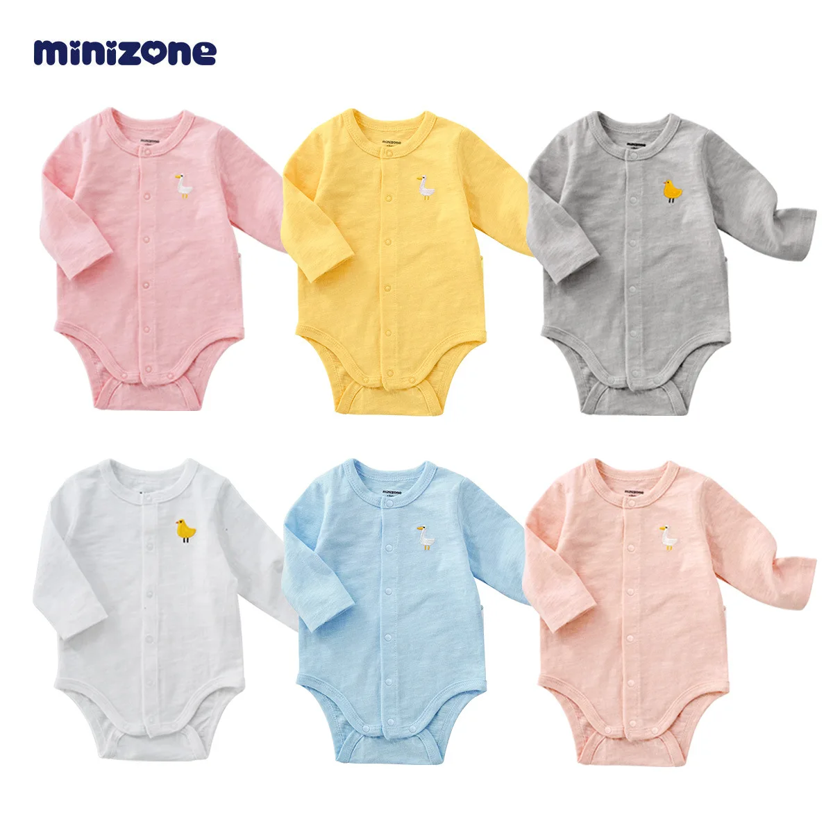 

minizone newborn clothes baby onesie baby boy and girl romper unisex long sleeve romper pure cotton