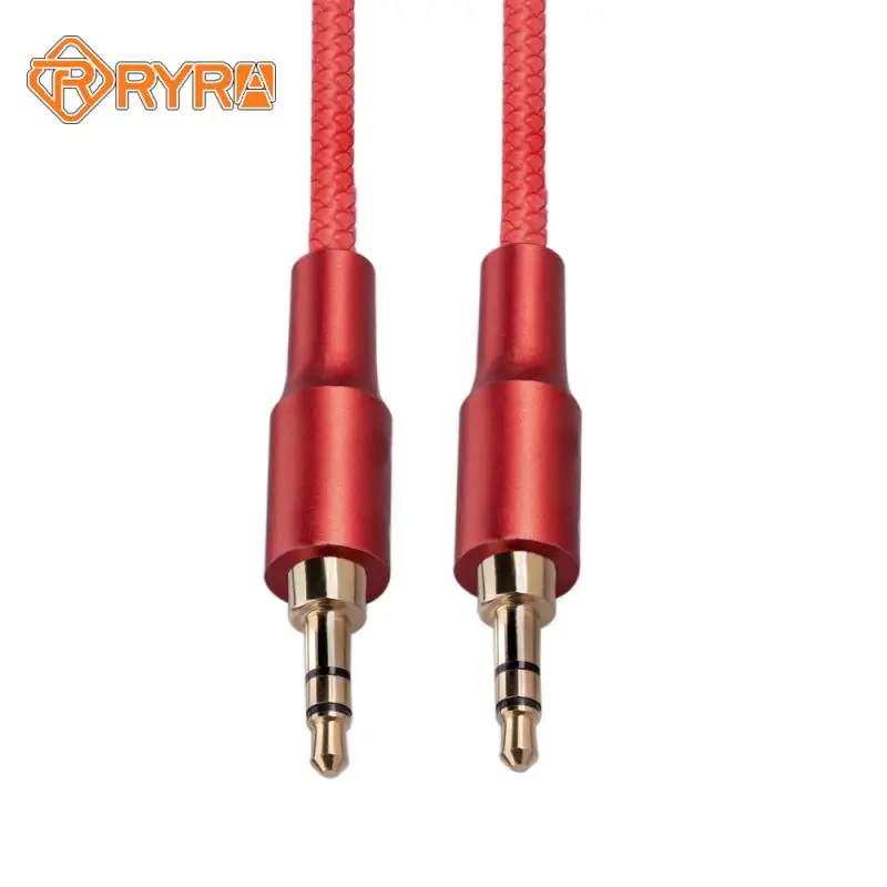

RYRA 1m Wire 3.5mm Aux Cable Speaker Male To Male Audio Cable Stereo Gold Plated Speaker For Car Headphone Adapter Audio Cable