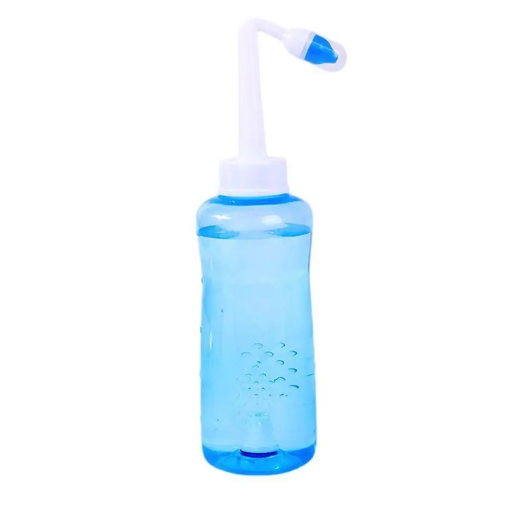 

Nose Nasal Wash System Pot Sinus Allergies Relief Rinse Neti Children Adults 300/500mL Plastic Blue Bottle Equipment Practical