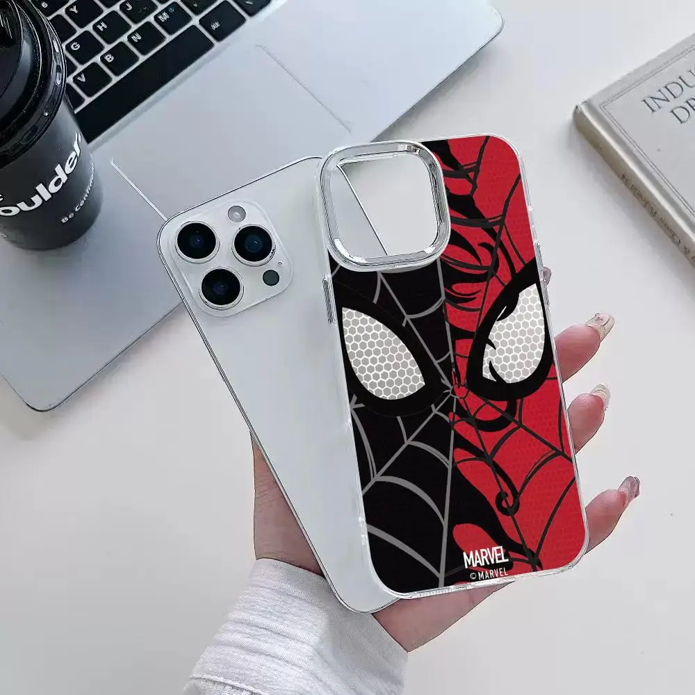 Чехол для телефона с маской Человека-паука для iPhone 17 Air 16 15 14 Plus 13 12 11 Pro Max 16e, ударопрочный, с прозрачной задней панелью HD. (art.: 3920dcb24282c) - 3920dcb24282c