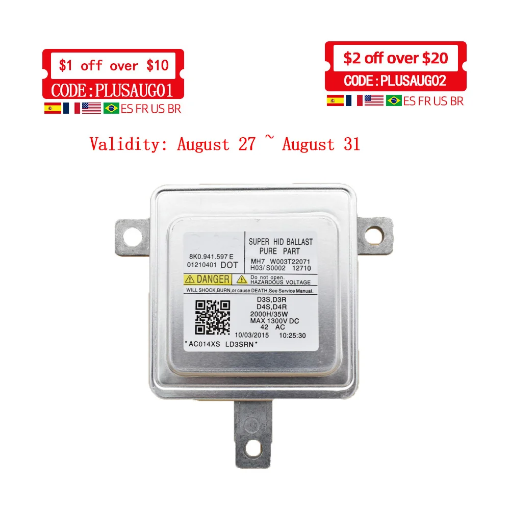 Pаспродажа 8K0941597E 8K0941597 8K0941597C ксеноновая фара HID D3S D3R D4S D4R балласт для Audi A1 A3 A4 A5 A6 A7 A8 Q3 Q5 Q7 V/W CC