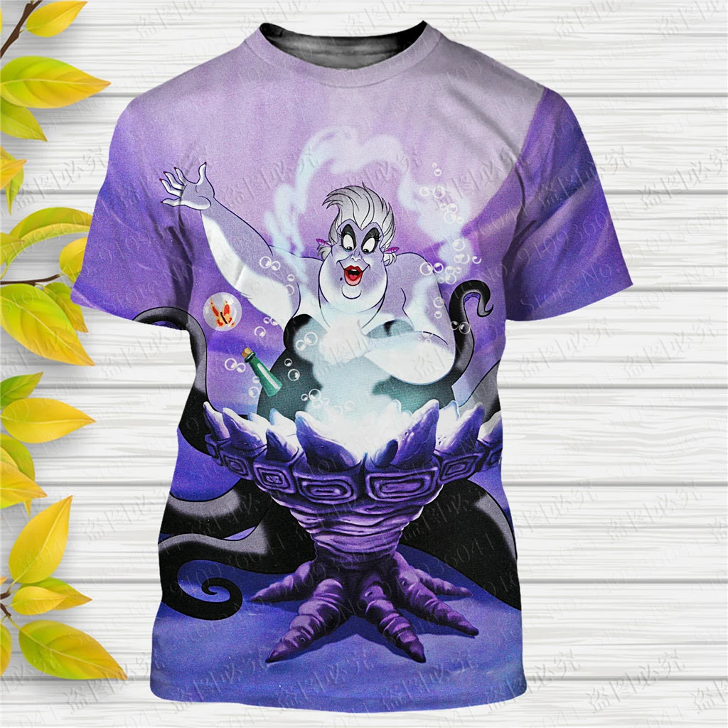 Ursula (The Little Mermaid）Customize any picture 3D print Disney t shirt men women Casual Streetwear Tops