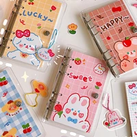 cute strawberry rabbit diy coil loose leaf diary book 1219cm 100 sheets gridlined paper