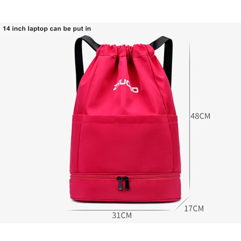 Gym Sports Bag Women Travel Rucksack For Basketball Drawstring Packing Weekend Swimming Shoes Bolsas Fitness Female Backpack Men