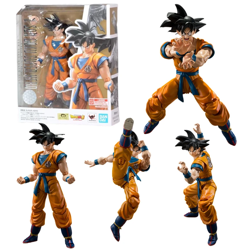 

Фигурки героев игры «брюнетт Сон Гоку», настольные украшения, игрушки для детей, подарок на день рождения и Рождество, Bandai Dragon SHF Ball