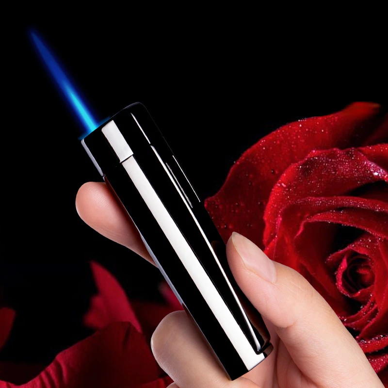 

High Ignition Rate Blue Flame Cigar Octagon Column-Shaped Side Beating Torch Lighter Men's Gift