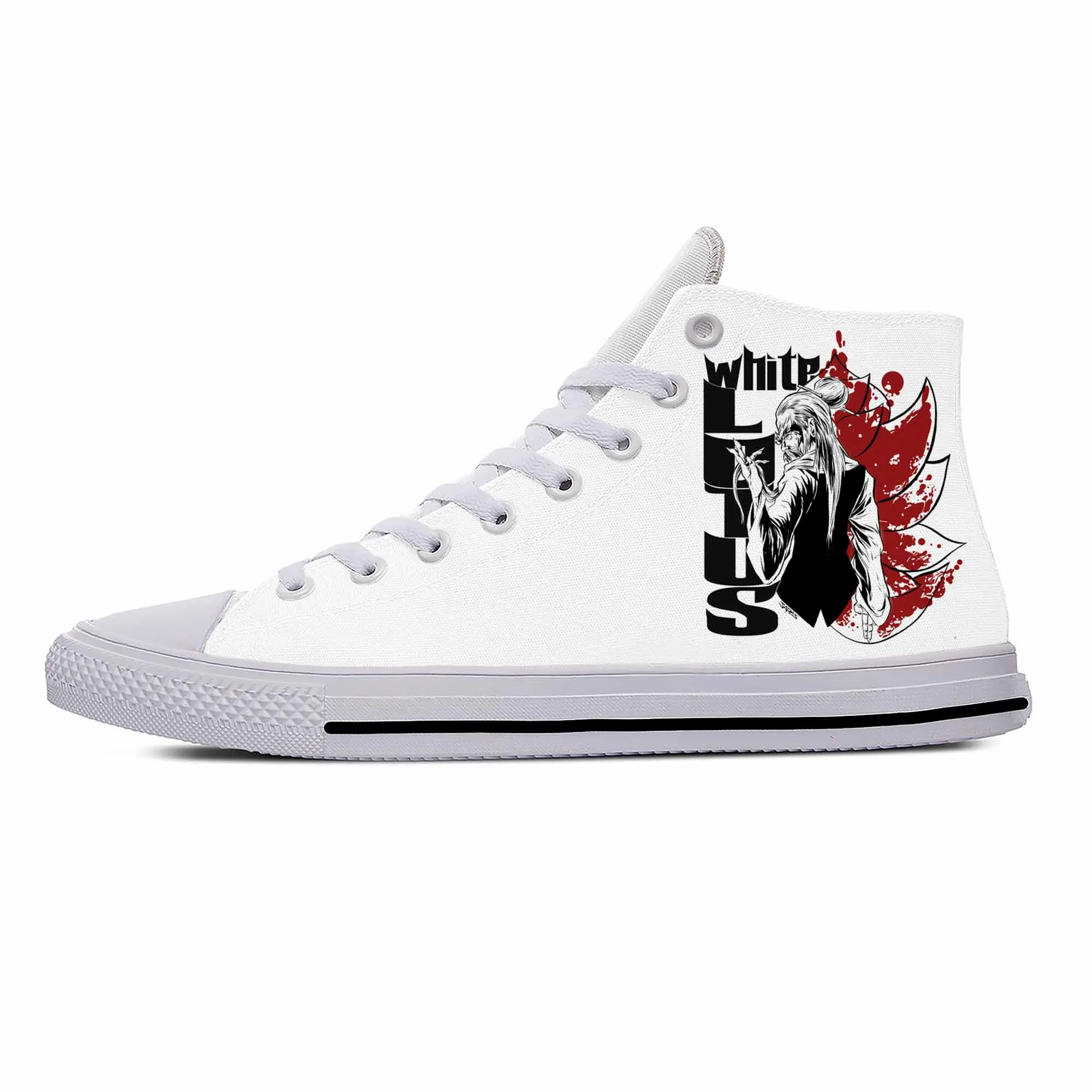 

Кроссовки унисекс с высоким верхом, повседневная ткань, белый лотос, кунг-фу, легкие дышащие кеды с 3D-принтом, Билл Пай Мэй