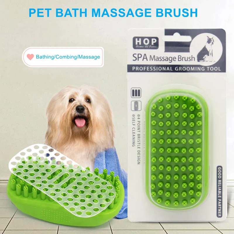 

Dog Bath Massage Brush Comb Pets Grooming Shower Brush Cats Shower Grooming Tool Bathing Soft Brushes Cleaning Gloves Multibrush