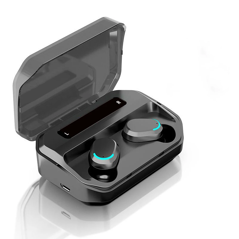 

M8 Wireless BT Earphone with LED Power Display Mini Design Waterproof Ear-in Headset for Sport/Vehicle Android/IOS Blac