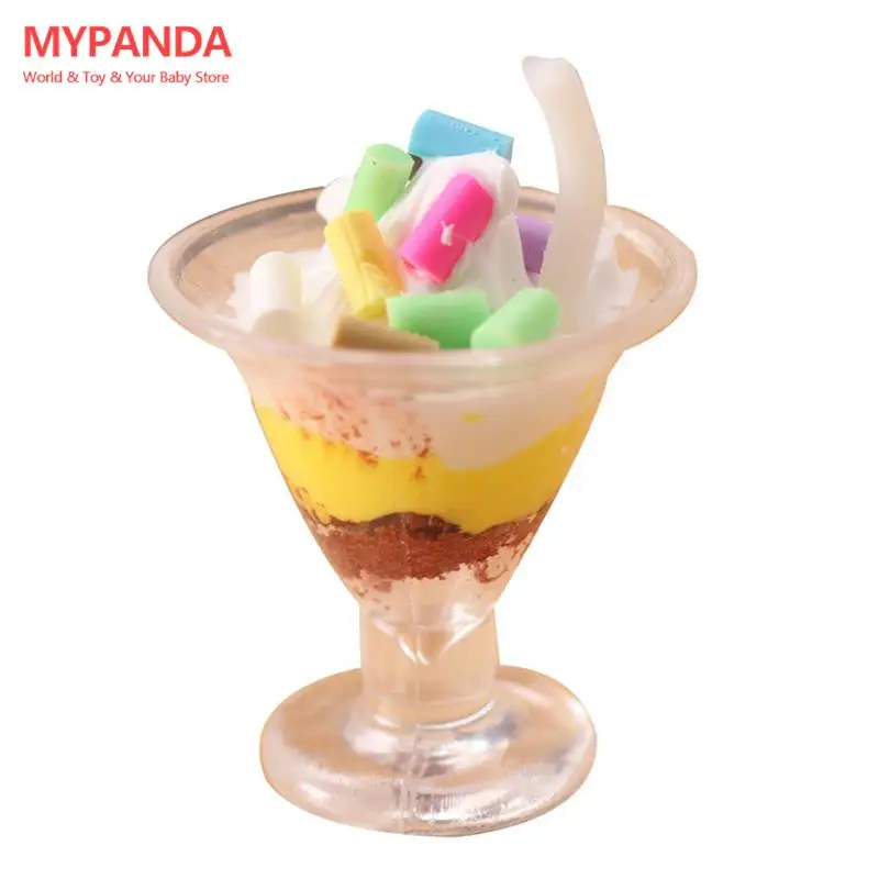 

1pc Dollhouse Miniature Mini Goblet Ice Cream Cup Mini Cute Food Accessories For Doll House Decor Kids Play Toys