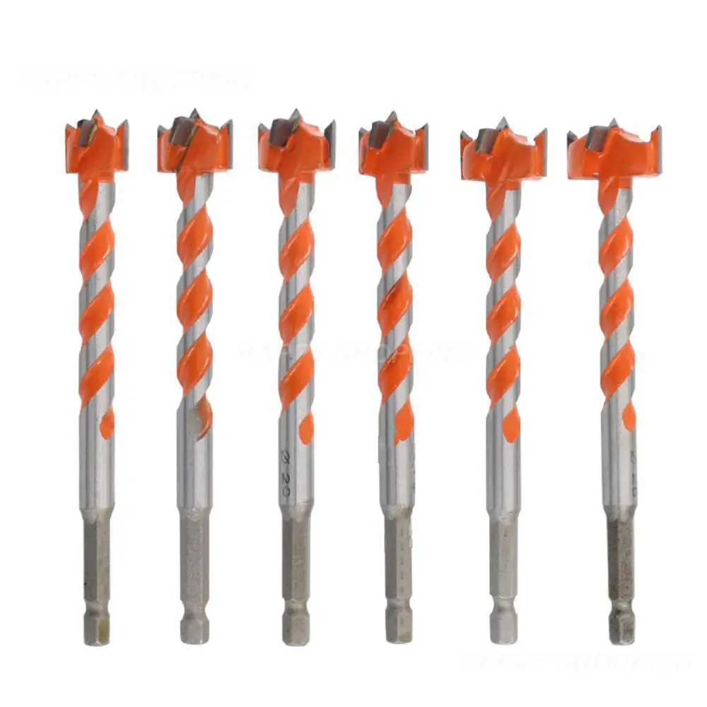 

9CS/Set Hex Wood Drill Bits Extended Thread Woodworking Hole Opener Hole Saw Cutter 16 18 19 20 22 25MM Power Tool Accessories