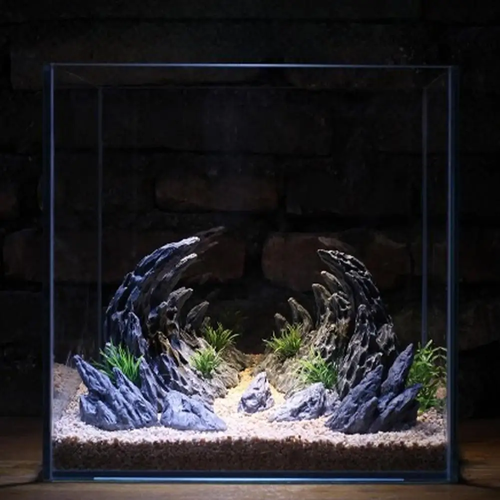 

Hideout Caves Simulation Landscaping Stone Rockery Ornaments Hiding Cave Shelter For Aquarium Fish Tank Decoration