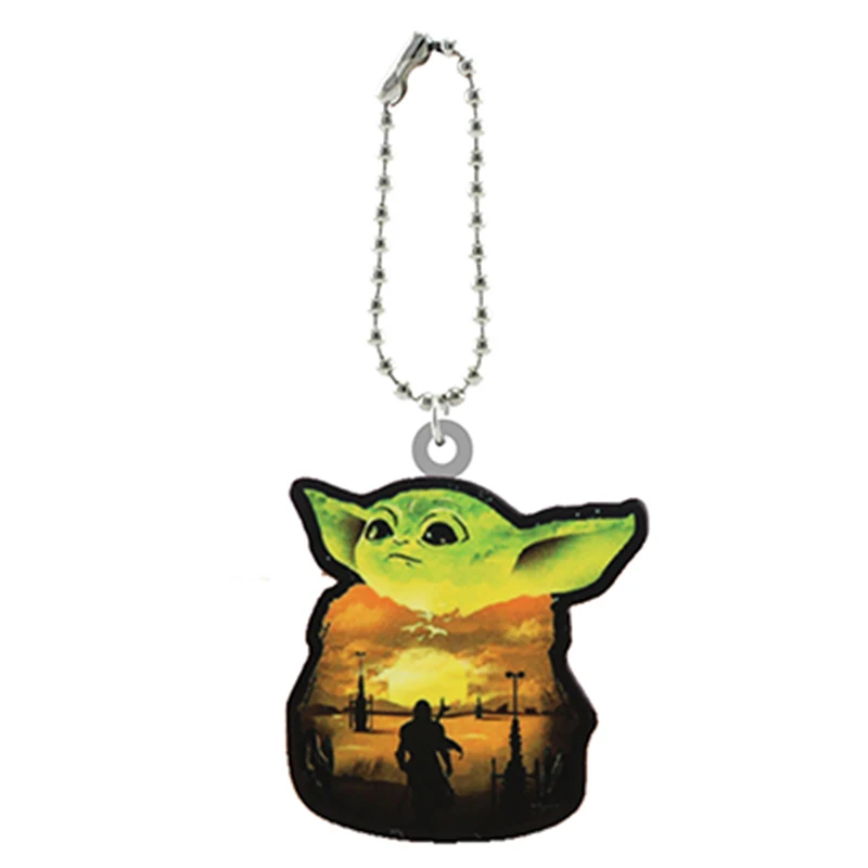 

Disney Acrylic Lovely Cute Animation Baby Yoda Keychains Epoxy Resin Doll Bead Ball Key Chain Gifts for Boys Men Jewelrys FYD280