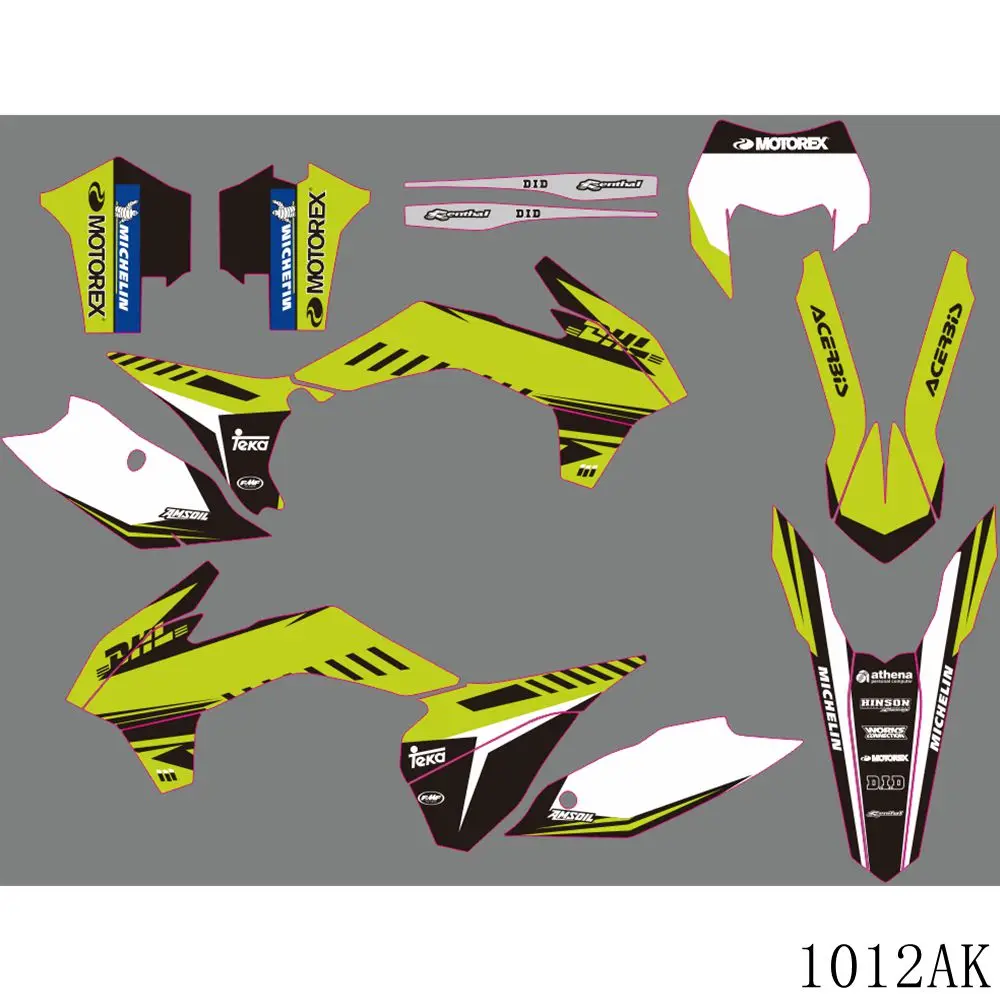 

Full Graphics Decals Stickers Motorcycle Background Custom Number For KTM EXC XCW XCFW 125 250 300 350 450 2014 2015 2016