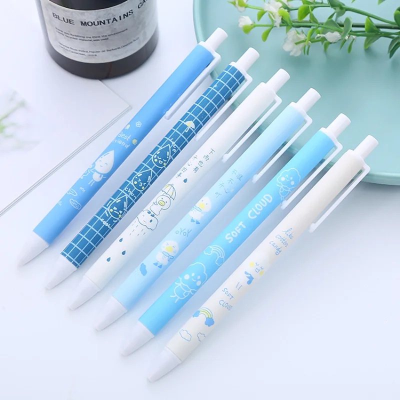 

24 Pcs Wholesale Press Gel Pen,Cute Student Fountain Pen,Office Stationery Korean Supplies