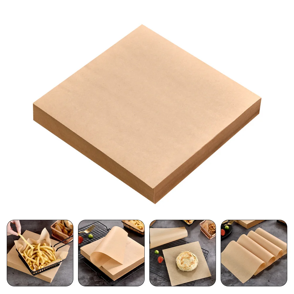

500 Sheets Disposable Baking Pan Oil-absorbing Paper Oil-proof Mat Non-stick Snack Papers Mats Kitchen utensils novel