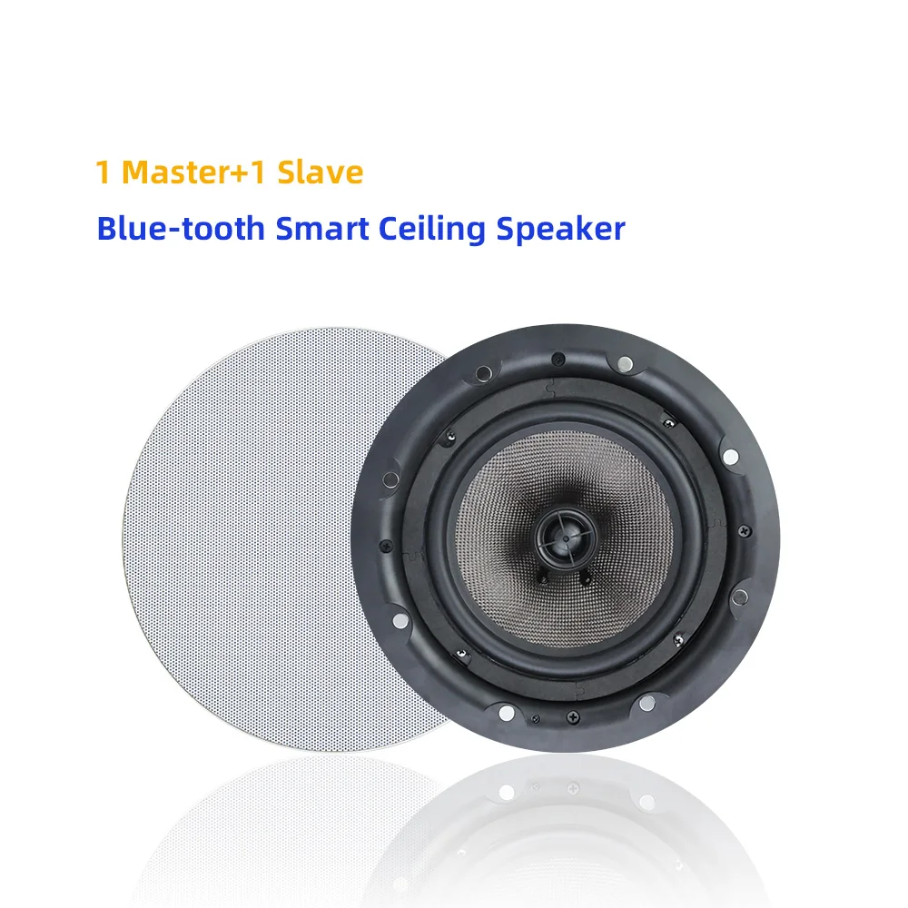 

Active 8 Inch Frameless 2x50W High Quality Blue Tooth Ceiling Speaker In Pair for Smart Home Audio System