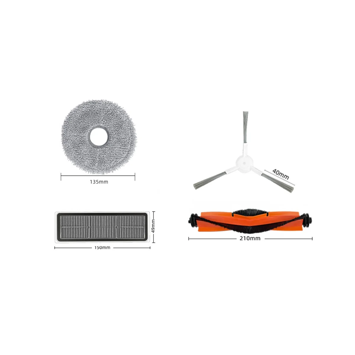 Для W20 Pro Ultra RLW32LE запасные части аксессуары основная боковая щетка фильтр Hepa