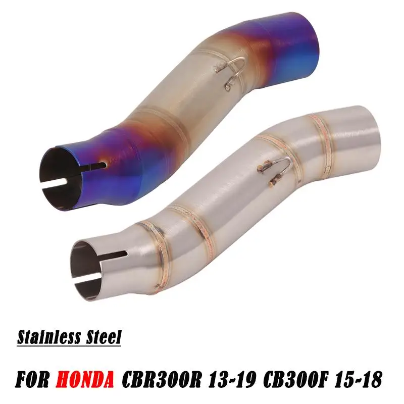 

FOR HONDA CBR300R 2013-2019 CB300F 2015-18 Motorcycle Exhaust Mid Link Pipe Muffler Connector Tube Escape Slip On Modified Steel