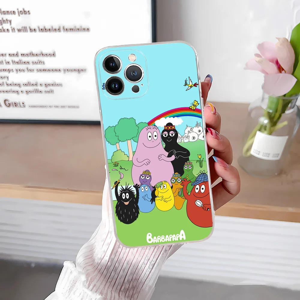 Мягкий силиконовый коврик для мыши с рисунком B-Barbapapa iphone 15 14 13 12 11 Pro Mini XS MAX 8 7 6 Plus X