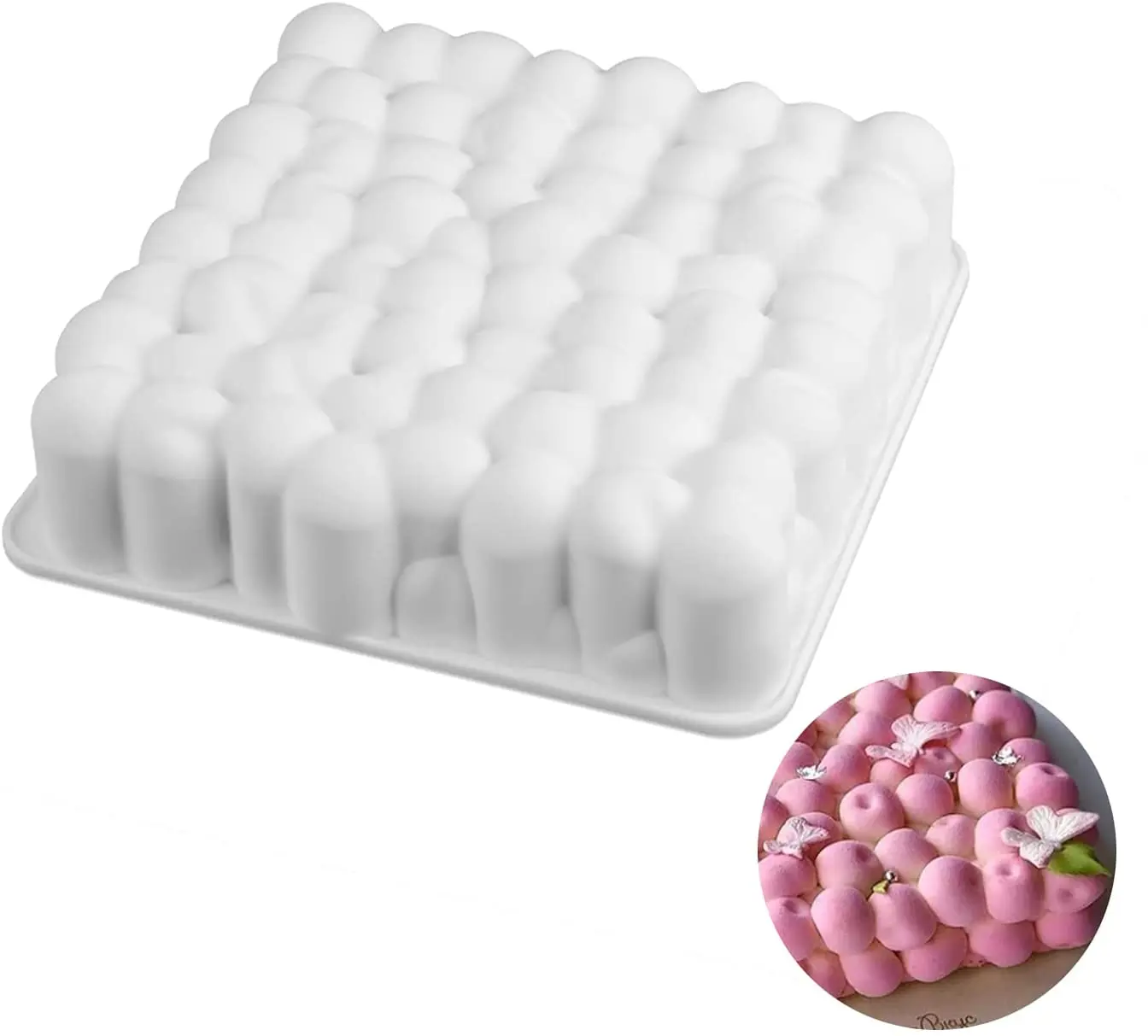

6.7" leak-proof nonstick silicone cake mold baking pan pastry mould for christmas anniversary birthday cake loaf muffin brownie