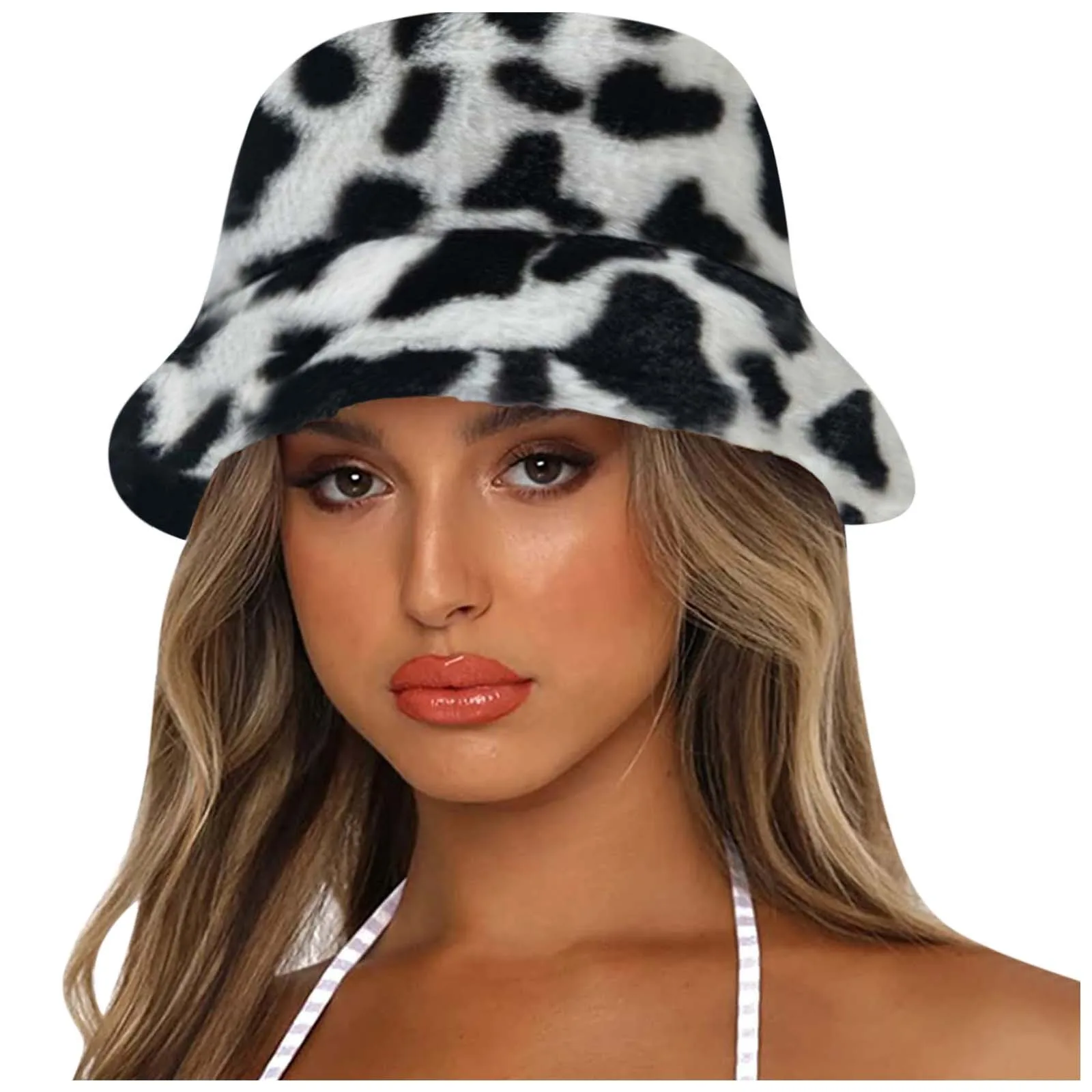

Leopard Men Women Hat Bucket Thick Hat Bucket For Warm Cap Basin Printed Winter Baseball Caps Fashion Sun Hat