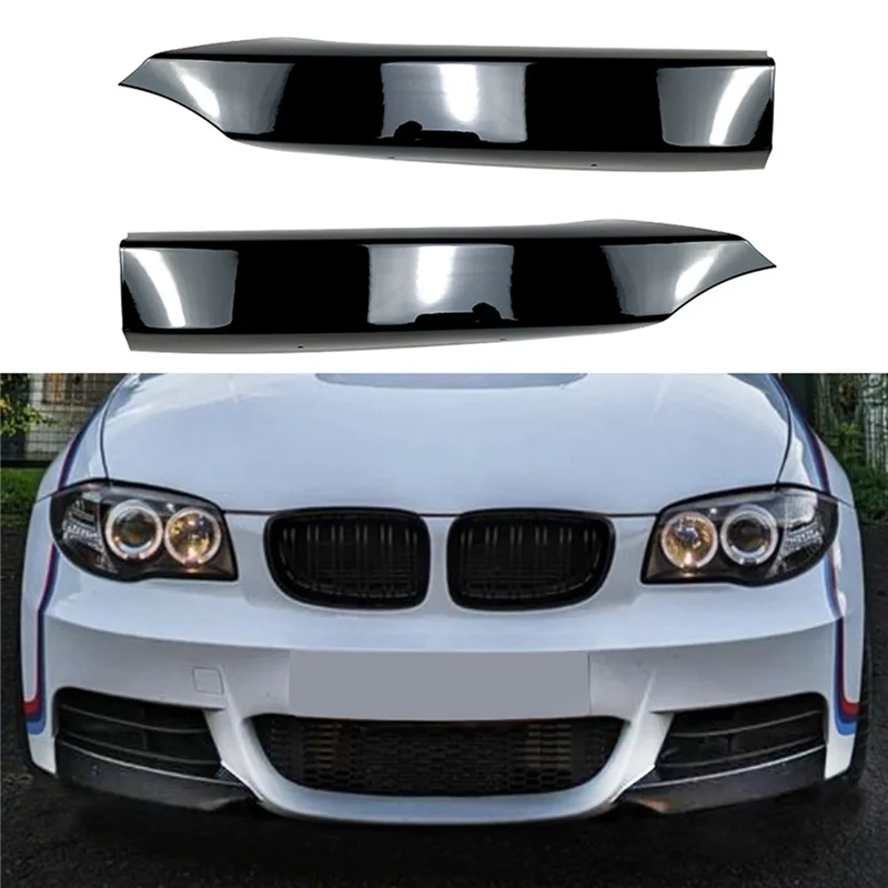 

For -BMW 1 Series E82 E88 2008-2013 M-Tech Front Bumper Lip Angle Diffuser Splitter Spoiler Protector Bright Black