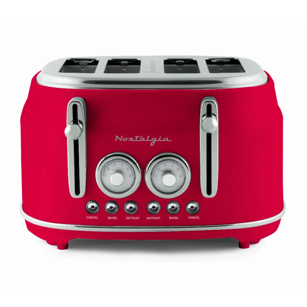

Classic Retro 4-Slice Toaster Electric Toasters on Offer Bread Cooking Appliances Kitchen Home