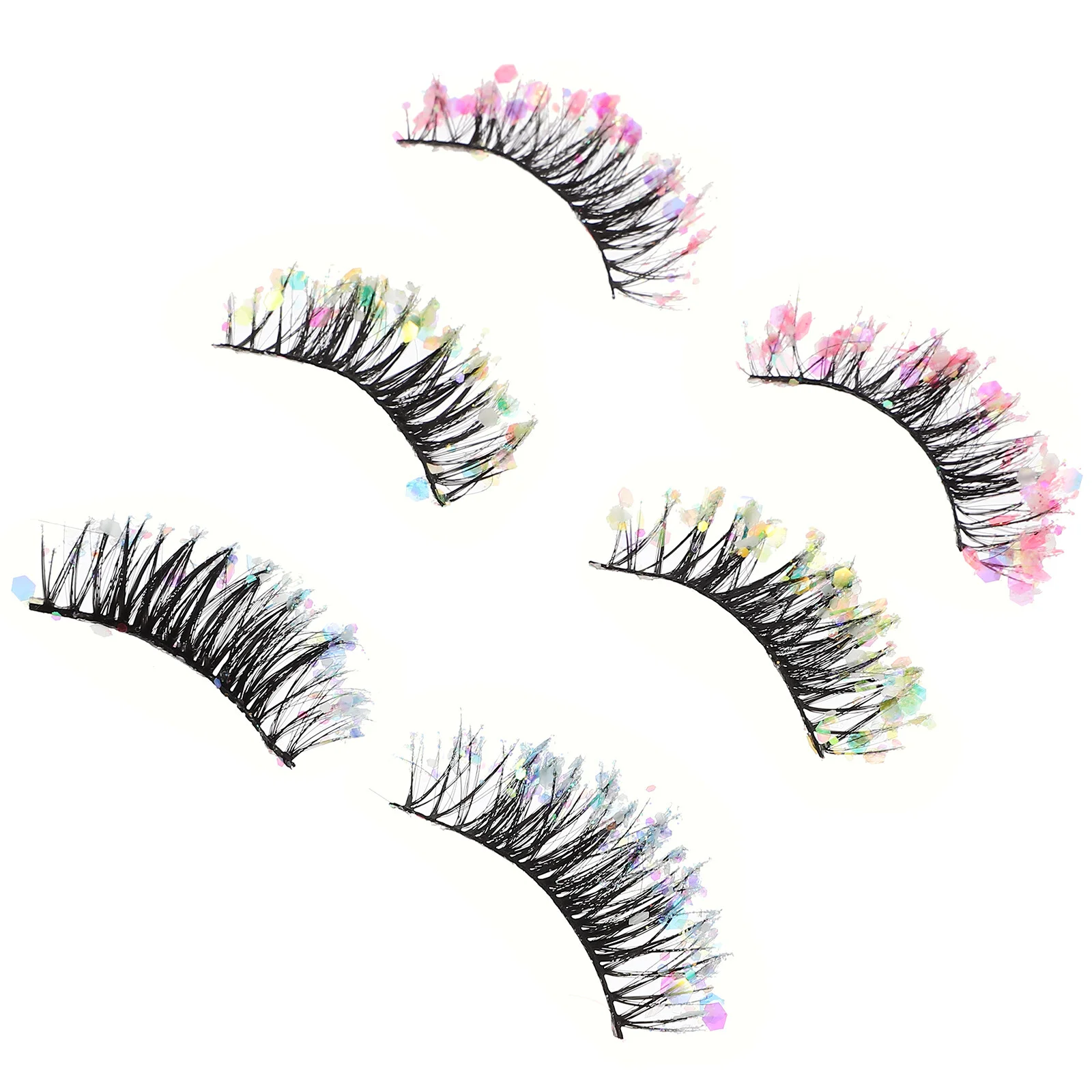 

Makeup Tools Short False Eyelashes Natural Women Glitter Fake Performance Fluffy