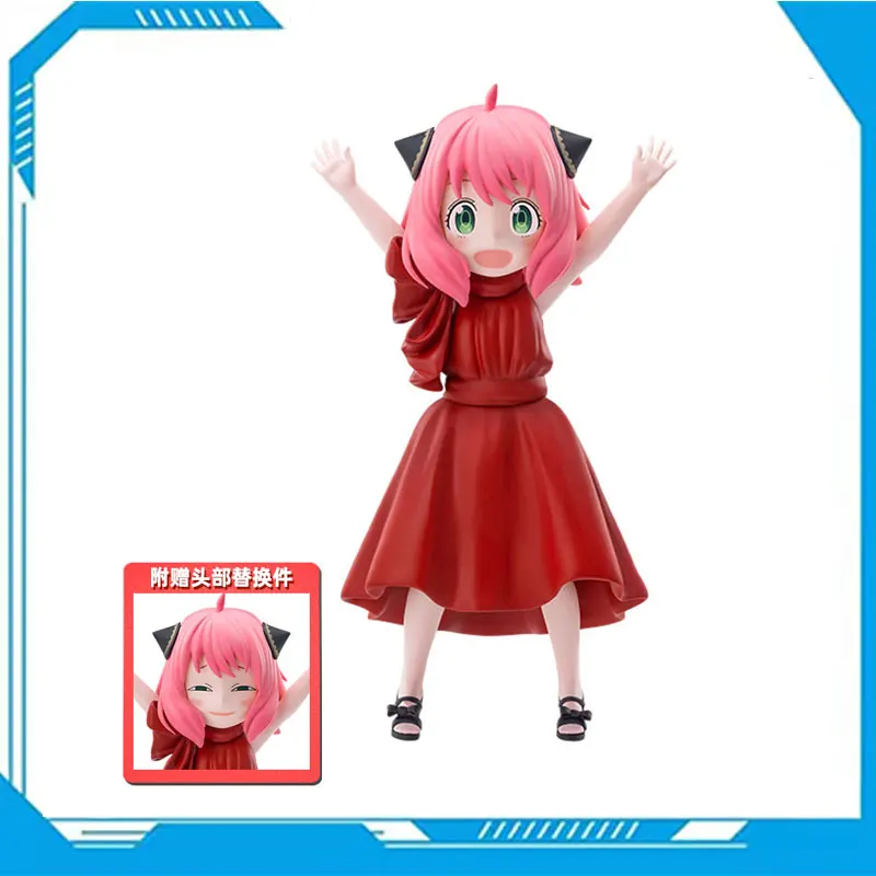 

Japanese Original Anime Figure SPY×FAMILY Anya Forger Red Party Dress Figure Collectible Model Toys for Boys SEGA PM Original