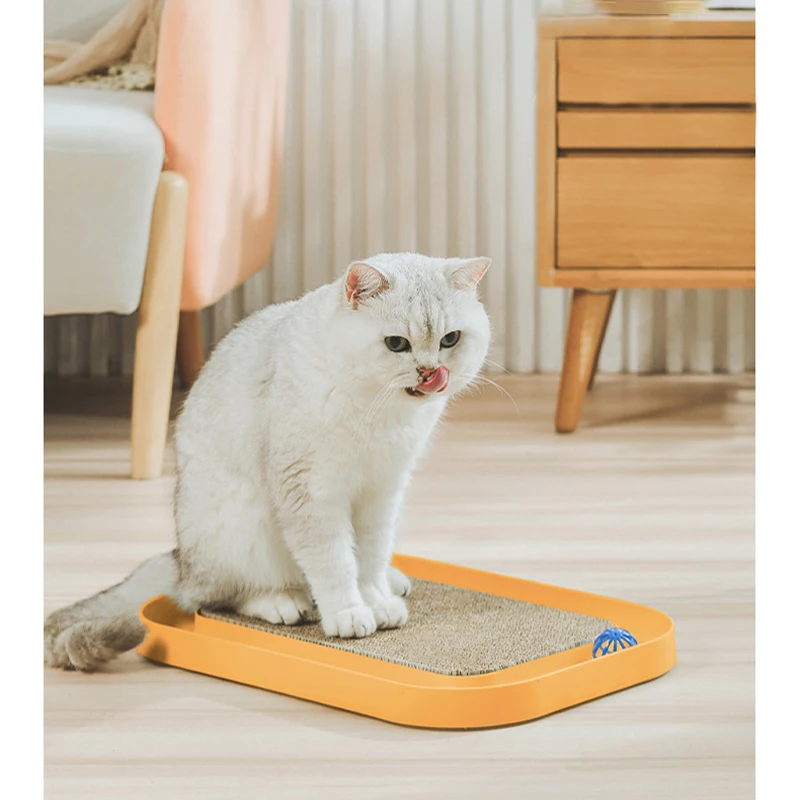 

Yellow Color Thickened Corrugated Paper Double Sides Cat Scratching Board Big Size Cat Bed Board