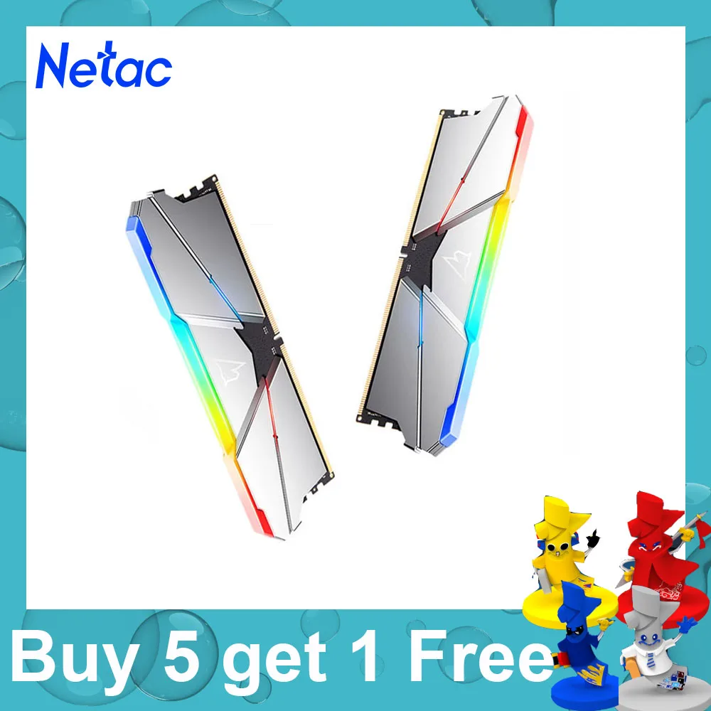 Оперативная память Netac ddr4 rgb Память DDR4 3200 МГц ddr 4 16 Гб 3600 4000 XMP радиатор