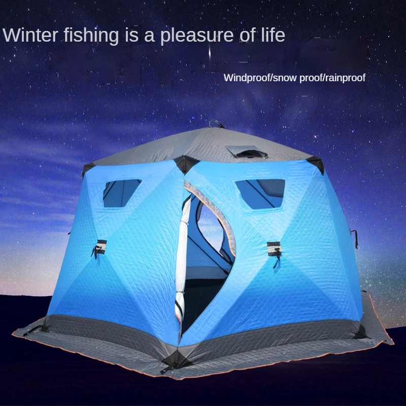 Outdoor winter fishing tent Winter Tent Camping travel CottonTent Thickened Windproof and Warm Portable Tents | Спорт и развлечения