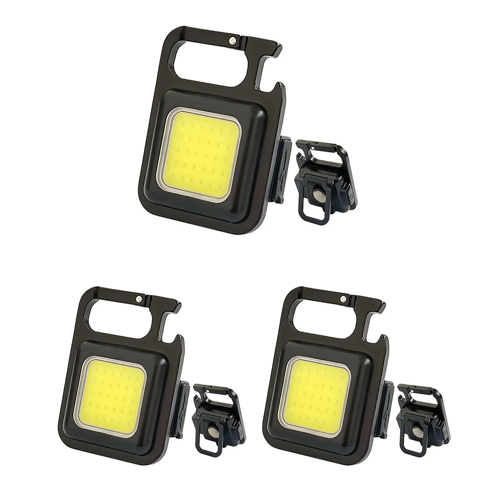 

Multi-function Mini COB Flashlight Keychain Key Chains Torch with Bottle Opener and Magnet Base for Camping Fishing Emergency