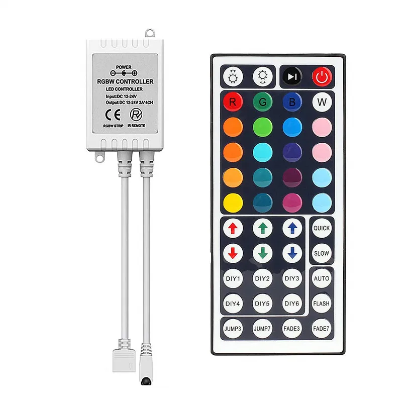 

SMD 5050 3528 2835 RGB LED Strip Light Tape Accessories DC 12V 24key / 44 key RGB IR RF Remote Control For RGB Led Strip