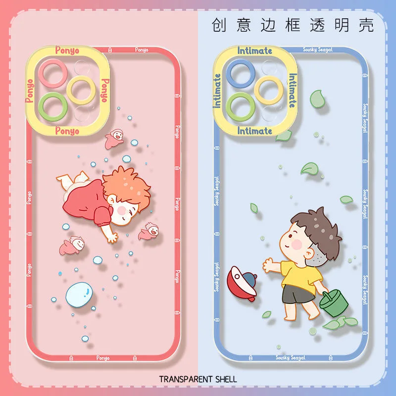 Ponyo on the Cliff Ponyo Couple Angel Eye Design Phone Cases For iPhone 14 13 12 11 Pro Max Mini XR XS MAX X Back Cover