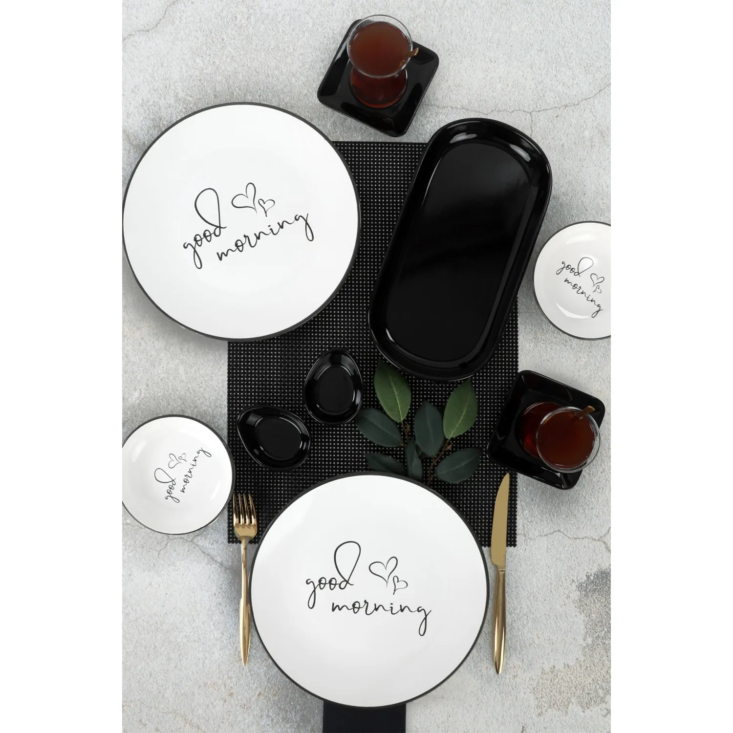 Первоклассная команда по утреннему завтраку Keramika 11 Parça 2 | Дом и сад