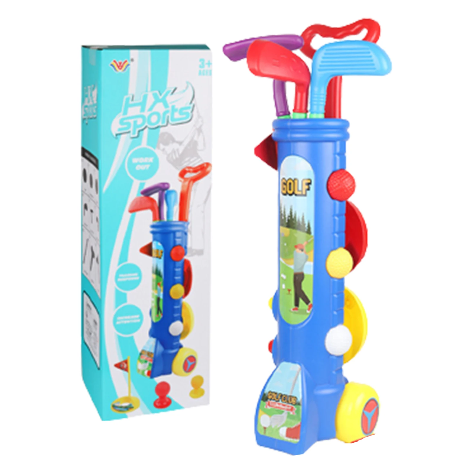 

Early Educational Kid Golf Set Mini Interactive Kids Toy Ball Golf Clubs Set Parent-child Activities Outdoor Sports Game Toy