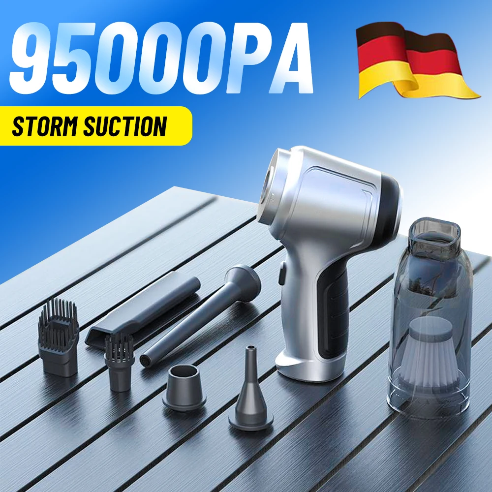 Беспроводной Мощный Автомобильный пылесос 95000 Па