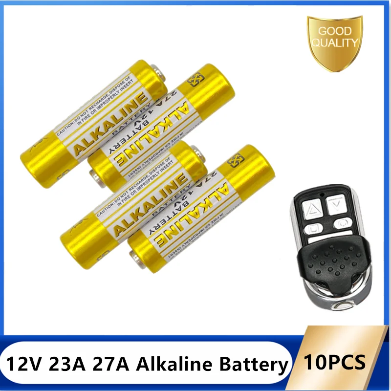 10 шт. щелочная батарея 23A 27A 12 В 23AE 23GA MN27 GP27A V27GA ALK27A A27BP K27A VR27 для дверного звонка Автомобильная сигнализация Пульт дистанционного управления и т. Д.