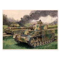 tanks panzer vintage ww ii ger wehrmacht art poster heavy armored weapons wall picture retro kraft paper painting wall sticker