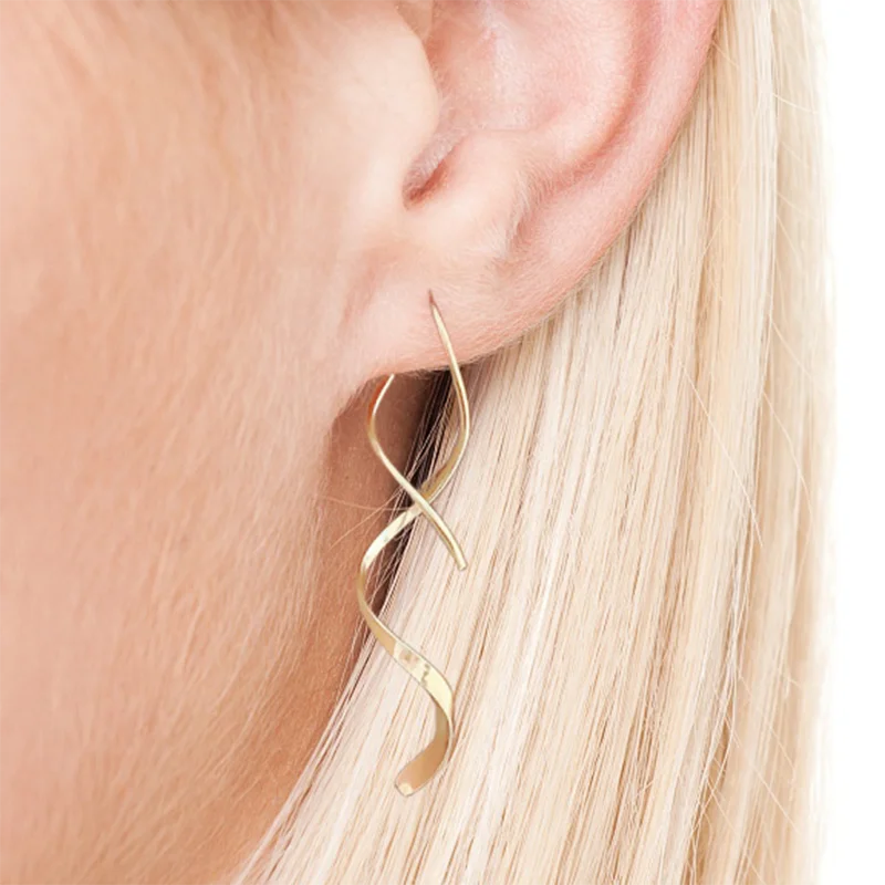 

Gold Filled/925 Silver Earrings Handmade Vintage Spiral Brincos Jewelry Party Pendientes Oorbellen Earrings For Women