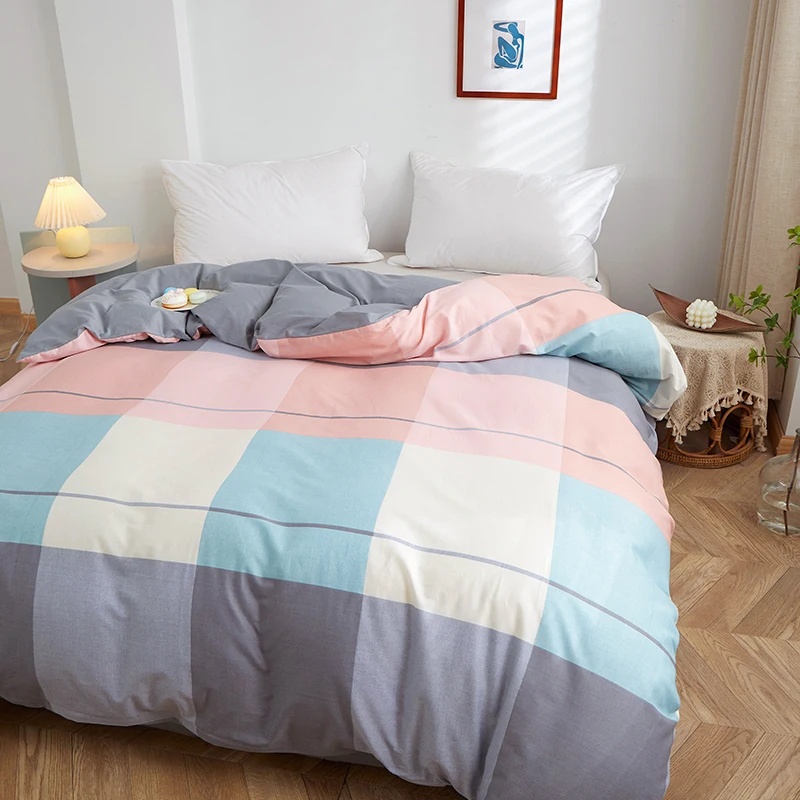 Nordic Simple Sle Peach Heart-Shaped Cotton Quilt Cover Single Piece 50x200cm Student Dormitory