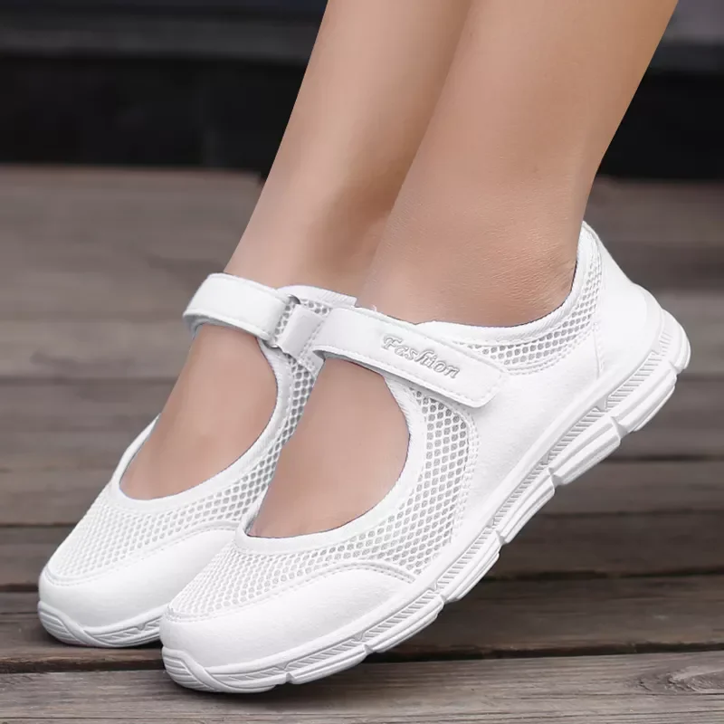 

New Women Flats 2020 Spring Summer Ladies Mesh Flat Shoes Women Soft Breathable Sneakers Women Casual Shoes Zapatos De Mujer