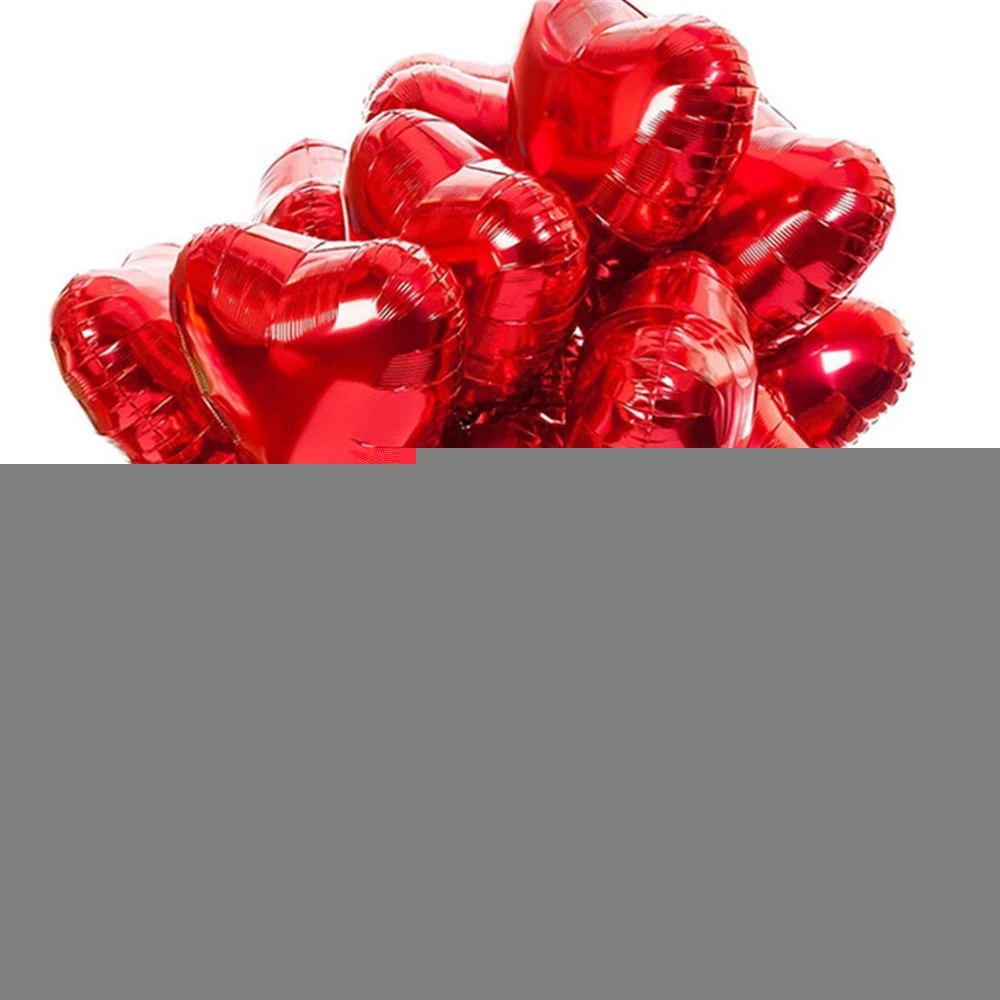 

50Pcs 18Inch Red Heart Balloons Inflatable Love Foil Balloon Wedding Decorations Helium Ball Birthday Party Anniversary Globos
