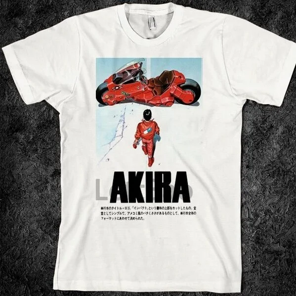 

Anime Akira T-Shirt Japanimation Samurai Videogame Japan Kaneda Short Sleeve Print Men T Shirt Summer Loost O-Neck Women