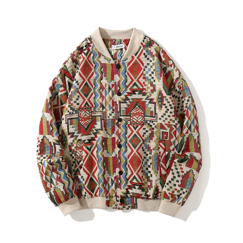 

Japanese Style Harajuku Jacket Women Spring Autumn Vintage Print Couple Baseball Jacket Oversize Casual Loose Fashion Coat