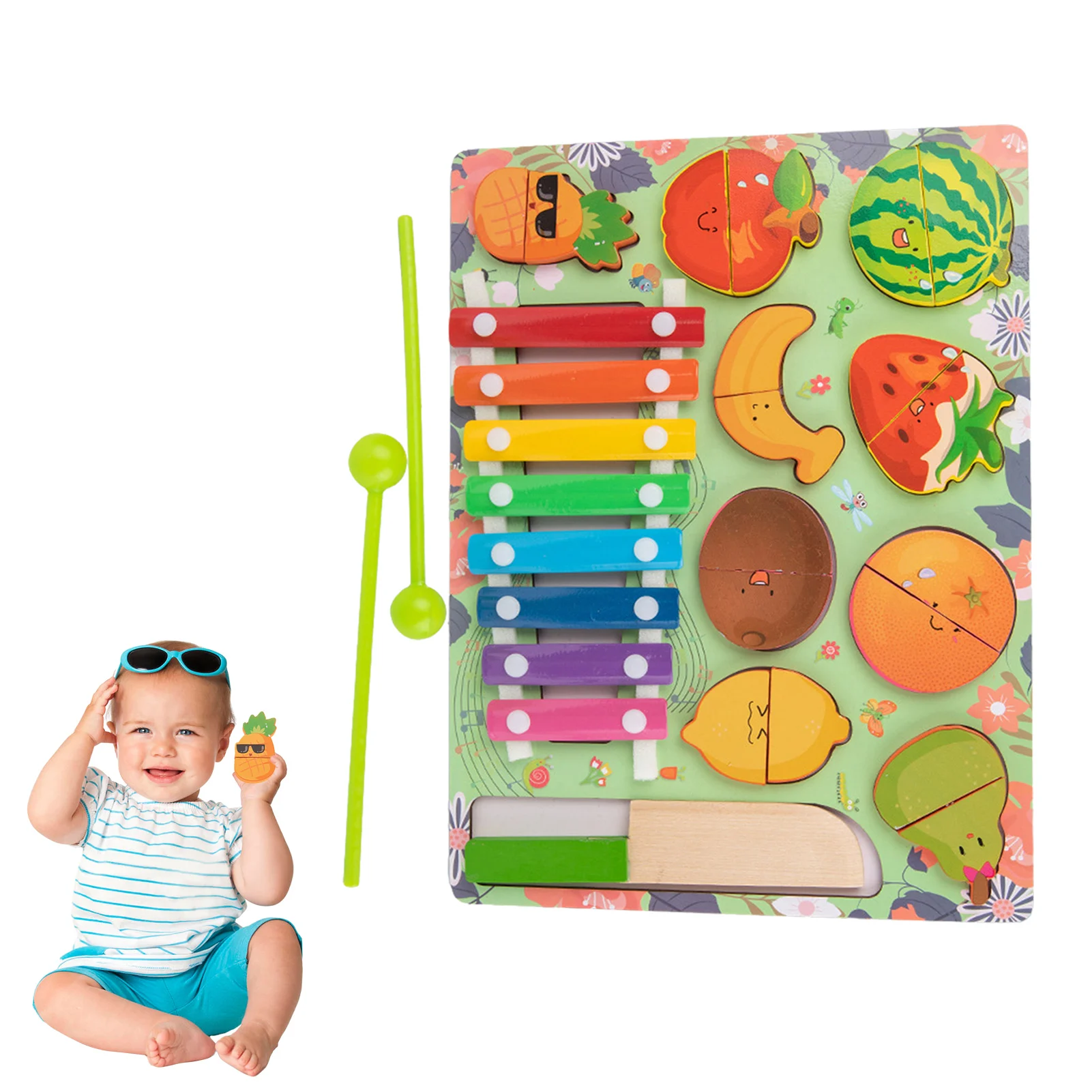 

Pretend Play Food Set 18-Piece WoodenToy Food Assortment Playset Pretend Play Food Sets As Educational Toy For Toddlers Boys And