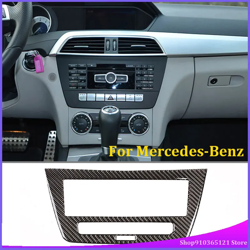 

Панель переключателя для Mercedes -Benz C -Class 2005 -2012, запчасти для модификации интерьера автомобиля из настоящего углеродного волокна (левый Титан